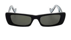 Gucci GG0516S Rectangular Sunglasses, Acetate, Black/Silver, C, 2*