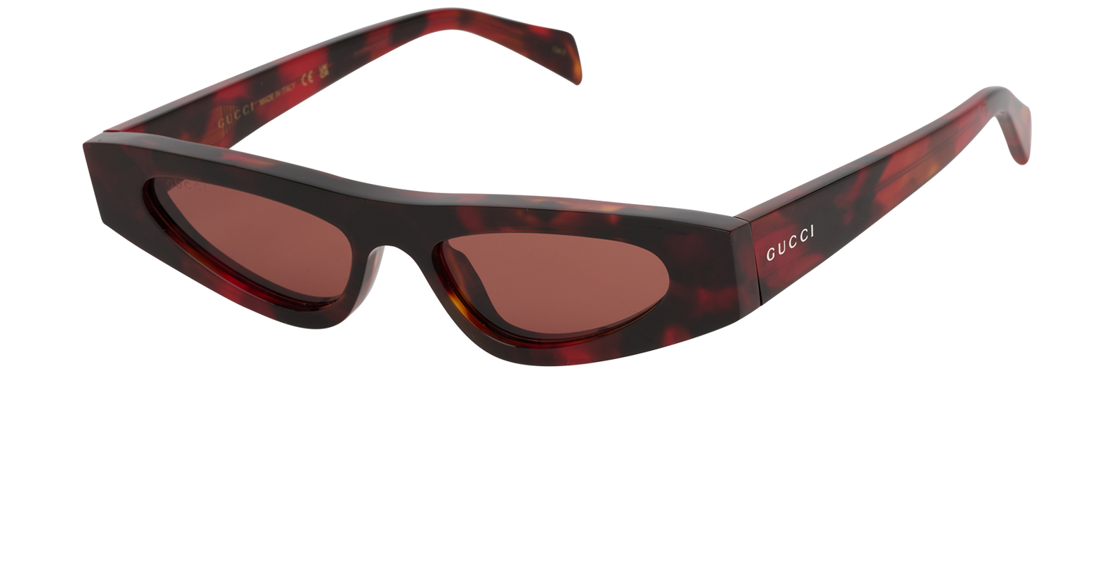 Gucci GG1779S Cat Eye Sunglasses, &pound;150, Accessories, Red, Bottom view