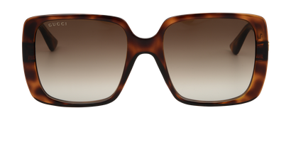 Gucci GG0632S Oversized Sunglasses, £150, Accessories, Brown, Front view