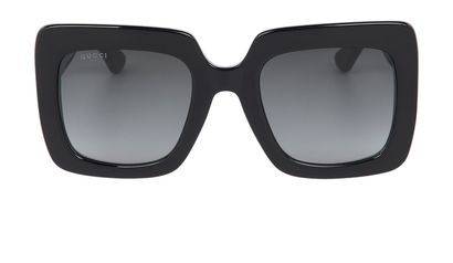 Gucci Oversized Square Sunglasses, &pound;250, Accessories, Black, Front view
