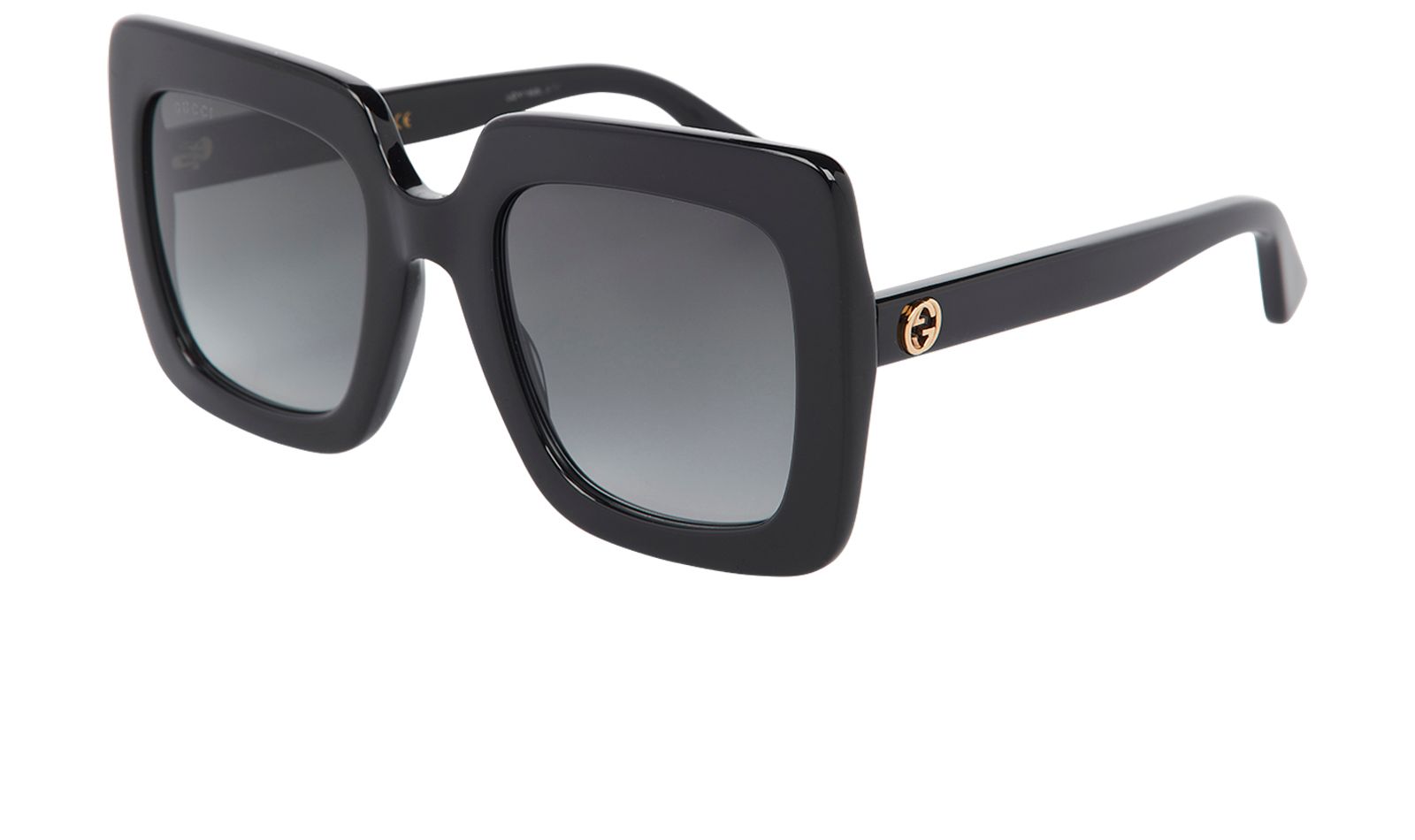 Gucci Oversized Square Sunglasses, &pound;250, Accessories, Black, Bottom view