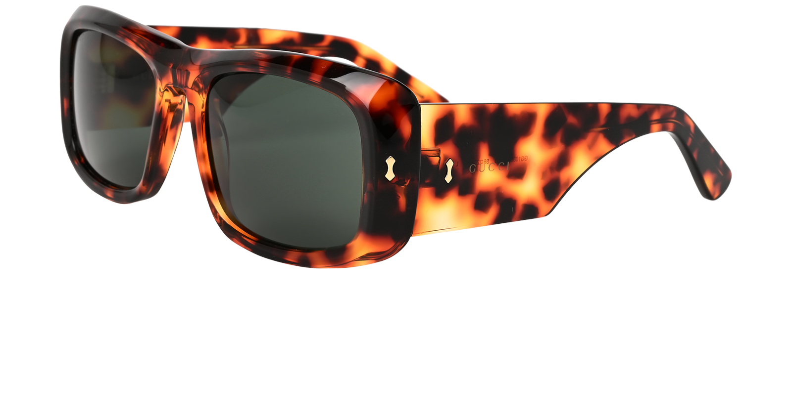 Gucci GG1080S Rectangular Sunglasses, &pound;150, Accessories, Brown, Bottom view