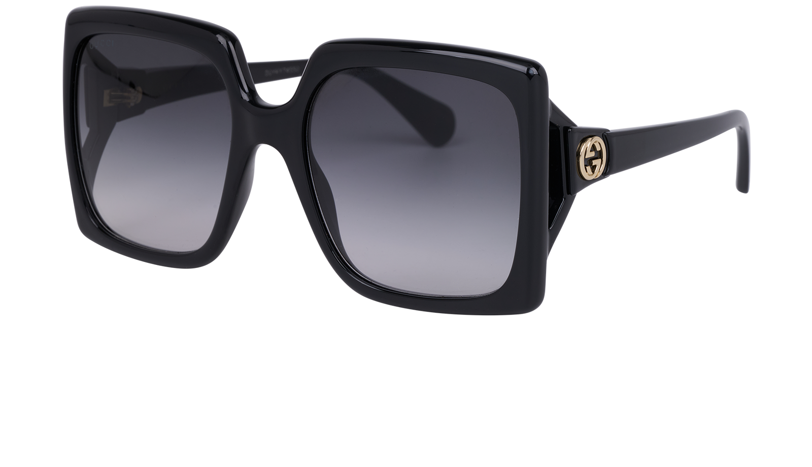 Gucci GG0876S Oversized Square Sunglasses, &pound;150, Accessories, Black, Bottom view