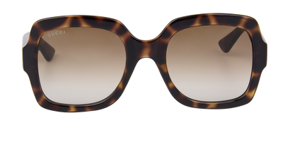 Gucci GG1337S Oversized Sunglasses, &pound;160, Accessories, Brown, Front view