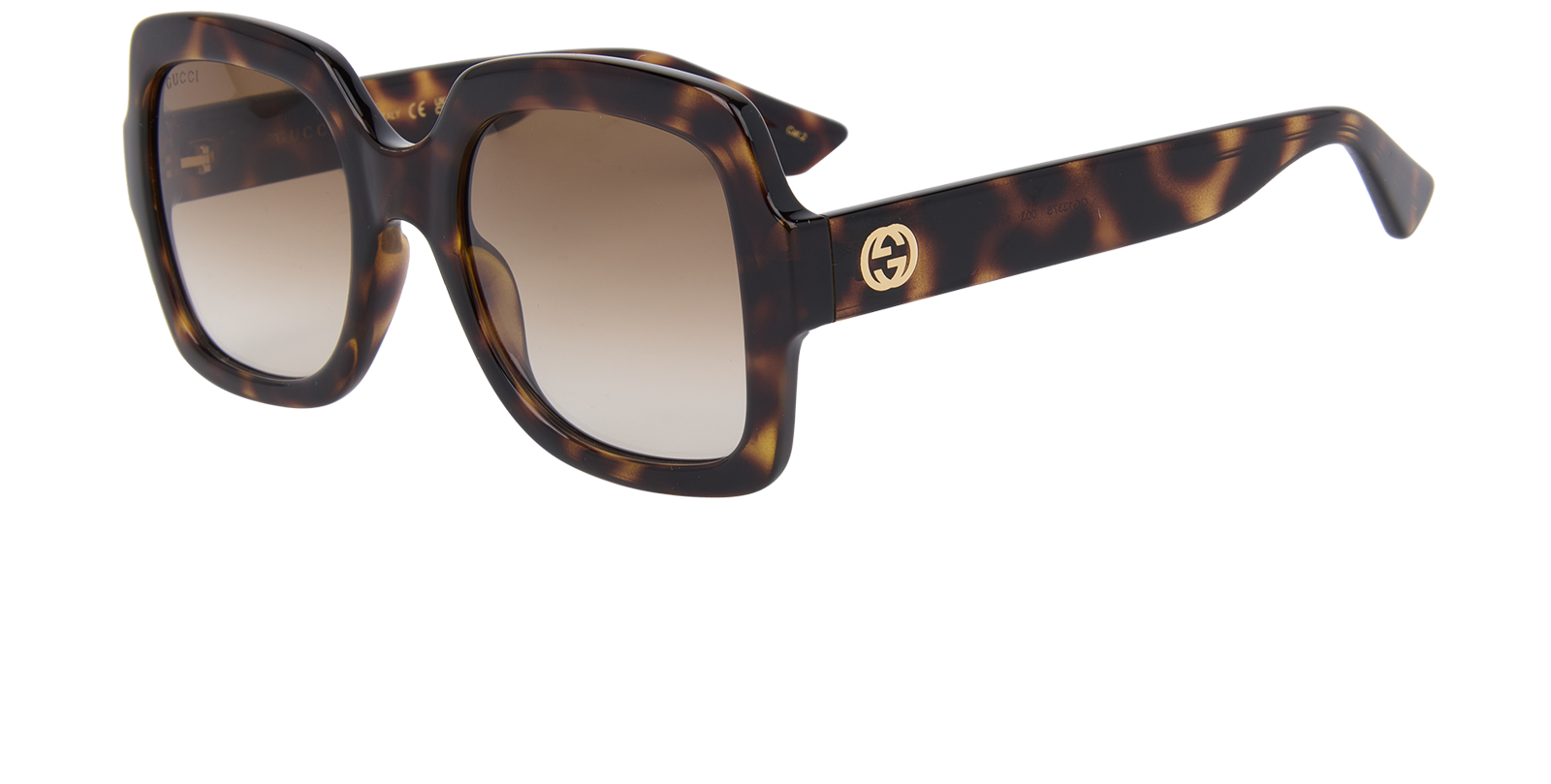 Gucci GG1337S Oversized Sunglasses, &pound;160, Accessories, Brown, Bottom view
