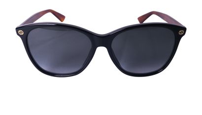 Gucci GG0024S Sunglasses, &pound;120, Accessories, Black, Front view