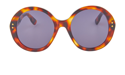 Gucci GG1081S Round Tortoiseshell Sunglasses, front view