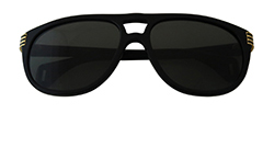 Gucci Pilot Sunglasses GG0525S, Black Plastic Frames, Black Lens, C, 2* (1