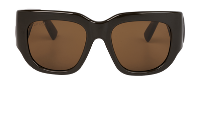Gucci GG1545S Oversized Sunglasses, &pound;150, Accessories, Brown, Front view