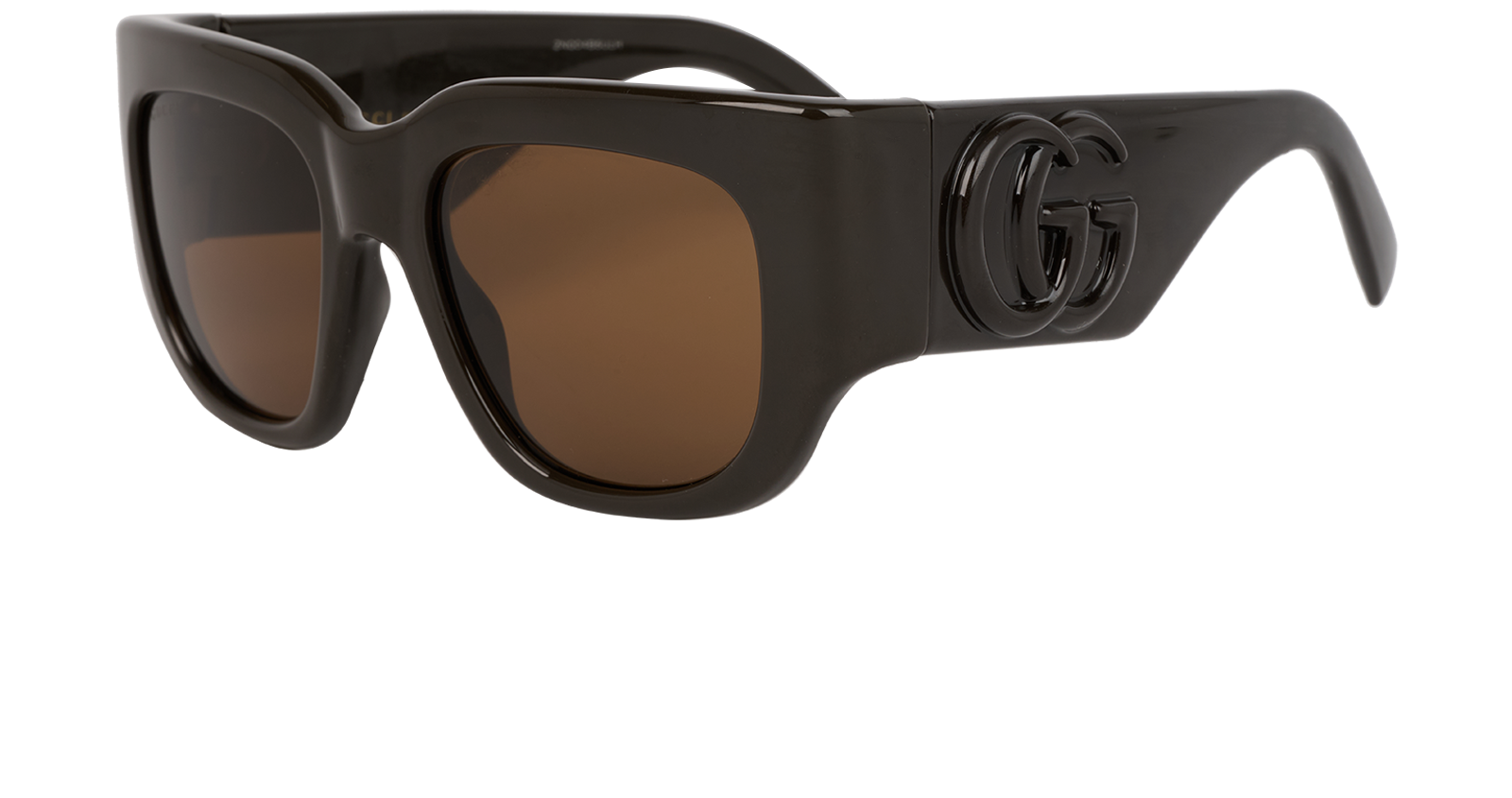 Gucci GG1545S Oversized Sunglasses, &pound;150, Accessories, Brown, Bottom view