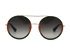 Gucci GG0061S Round Sunglasses, £150, Accessories, Green/Red, Front view