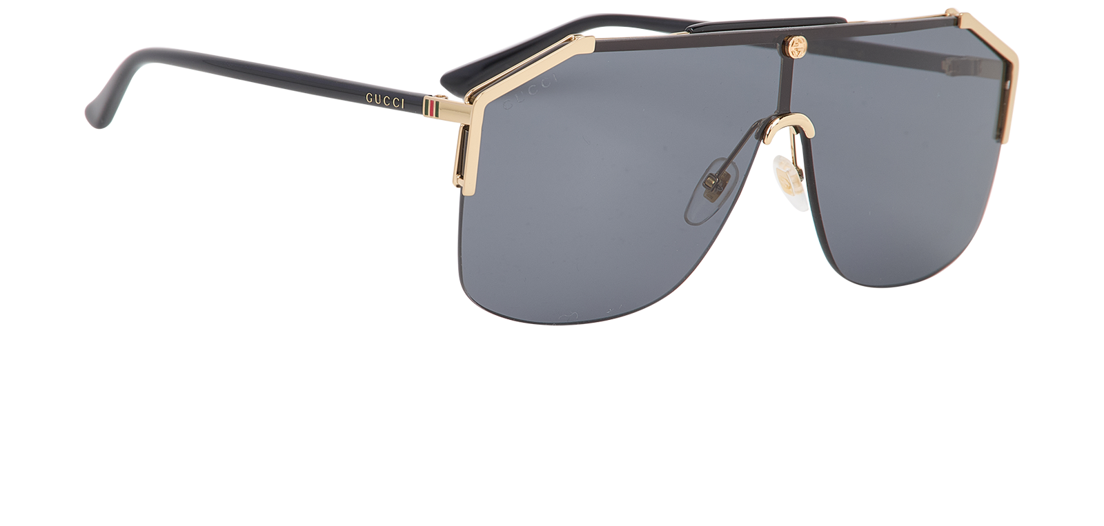 Gucci GG0291S Rimless Sunglasses, &pound;160, Accessories, Black, Side view