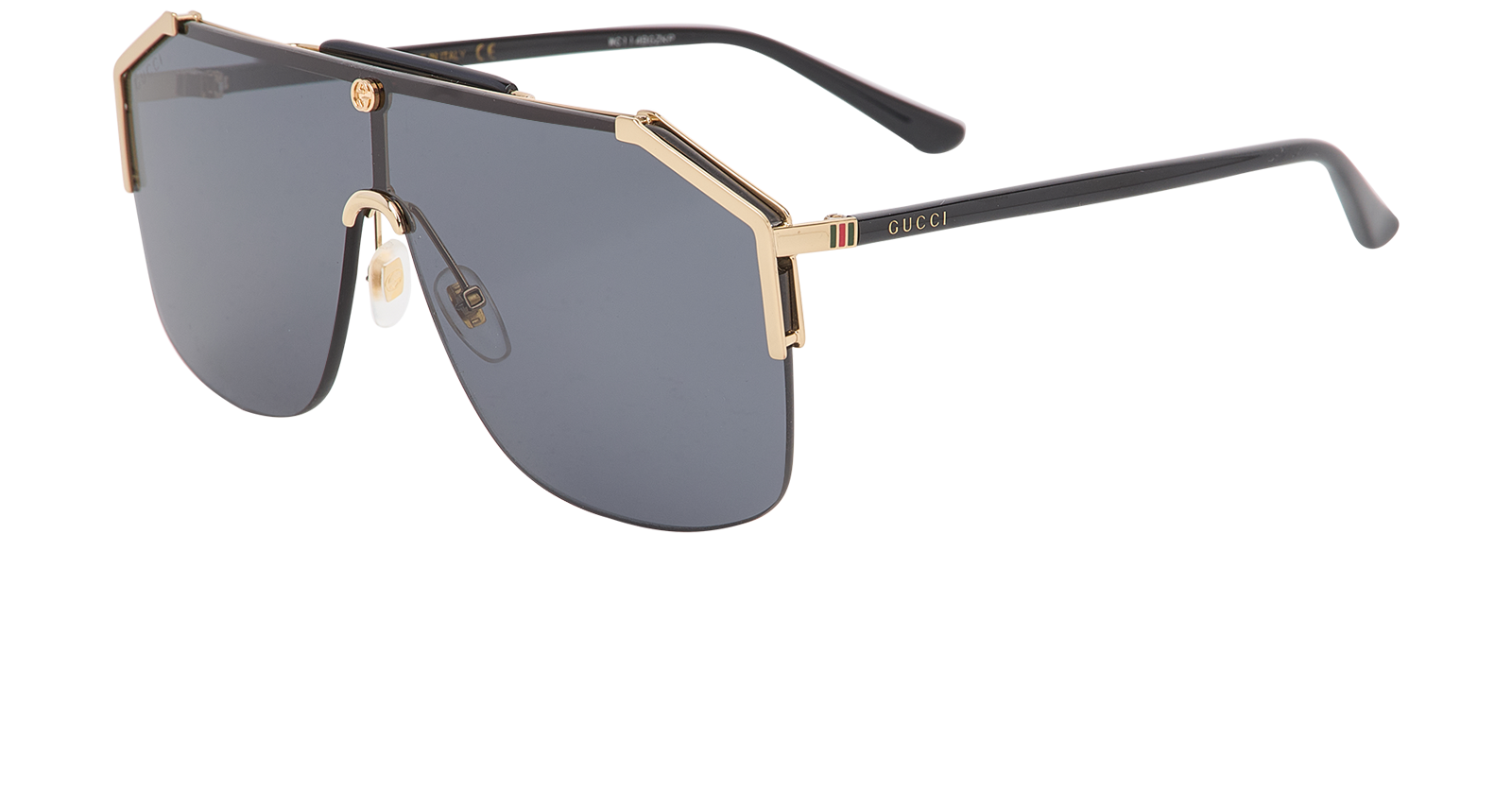 Gucci GG0291S Rimless Sunglasses, &pound;160, Accessories, Black, Bottom view