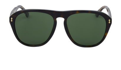 Gucci GG0128S Pilot Sunglasses, £150, Accessories, Brown/Green, Front view