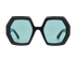 Gucci GG0772S Hexagonal Sunglasses, &pound;150, Accessories, Black, Front view