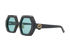 Gucci GG0772S Hexagonal Sunglasses, &pound;150, Accessories, Black, Bottom view