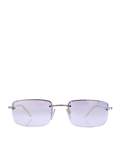Rimless Rectangular Sunglasses, front view