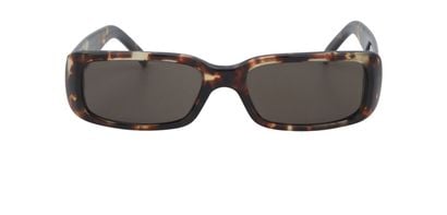 Gucci GG2450/S Rectangular Sunglasses, &pound;90, Accessories, Brown, Front view