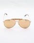 Gucci Gold Plated Aviator Sunglasses with Bamboo GG2235N, front view