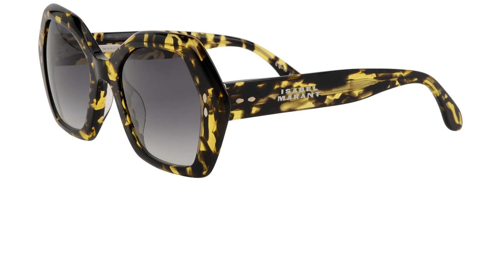 Isabel Marant IM0107/G/S Sunglasses, &pound;90, Accessories, Black/Yellow, Bottom view