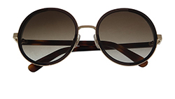 Jimmy Choo Andie Sunglasses, Gold Round Frames, Brown Lens, 2* (10)