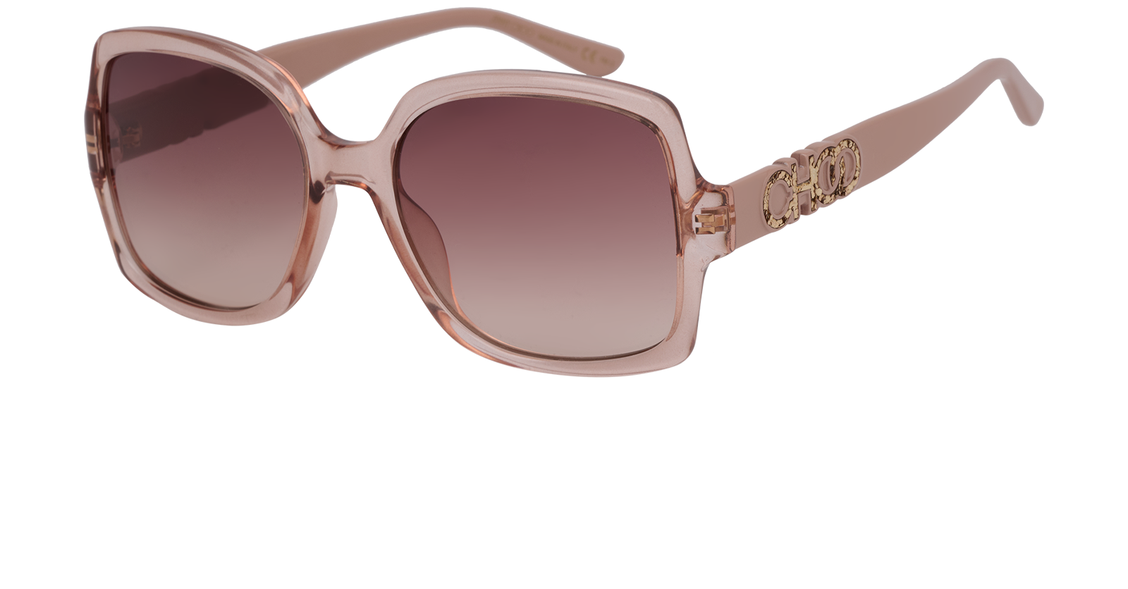 Jimmy Choo Sammi/G/S Square Sunglasses, &pound;150, Accessories, Pink, Bottom view
