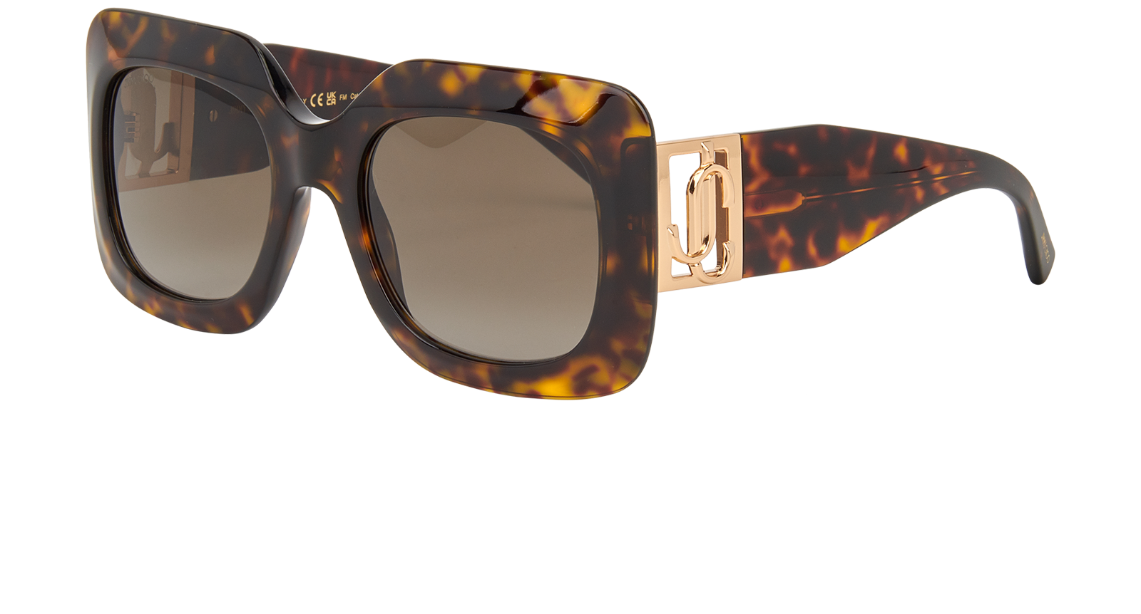 Jimmy Choo GAYAS/S Oversized Sunglasses, &pound;150, Accessories, Brown, Bottom view