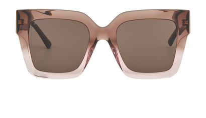 Jimmy Choo EDNA/S Oversized Sunglasses, &pound;150, Accessories, Brown/Pink, Front view