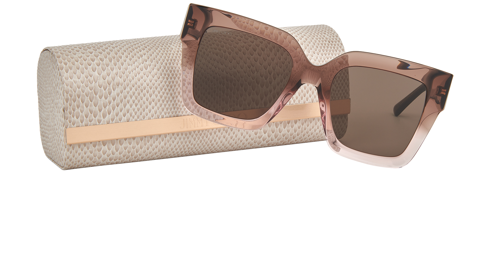 Jimmy Choo EDNA/S Oversized Sunglasses, &pound;150, Accessories, Brown/Pink, Other view