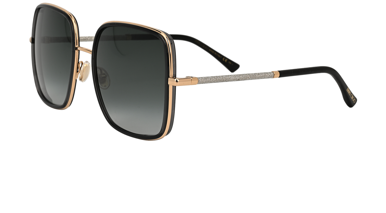Jimmy Choo JAYLA/S Square Sunglasses, &pound;90, Accessories, Gold, Bottom view