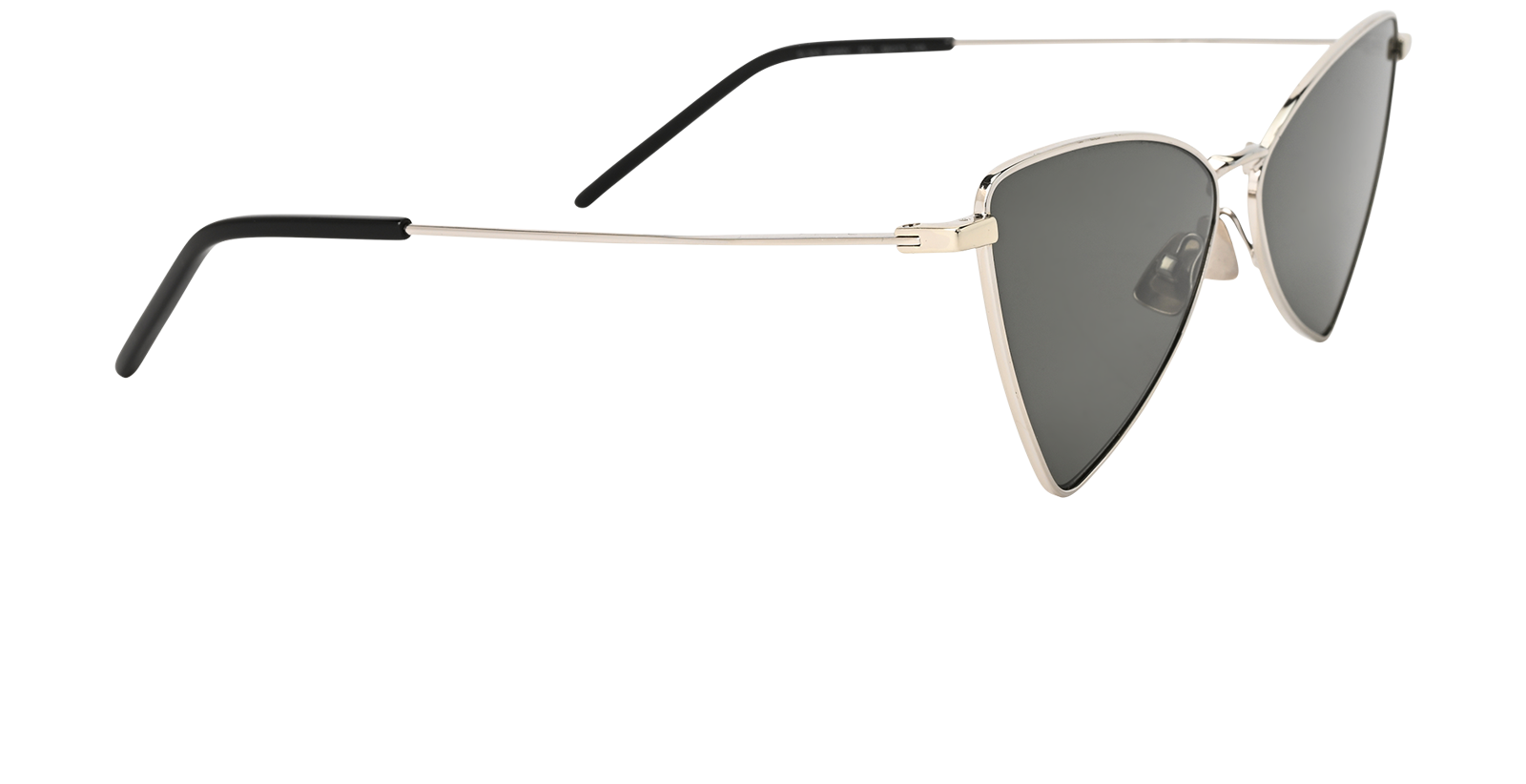 Saint Laurent SL303 Jerry Sunglasses, &pound;120, Accessories, Black/Silver, Side view