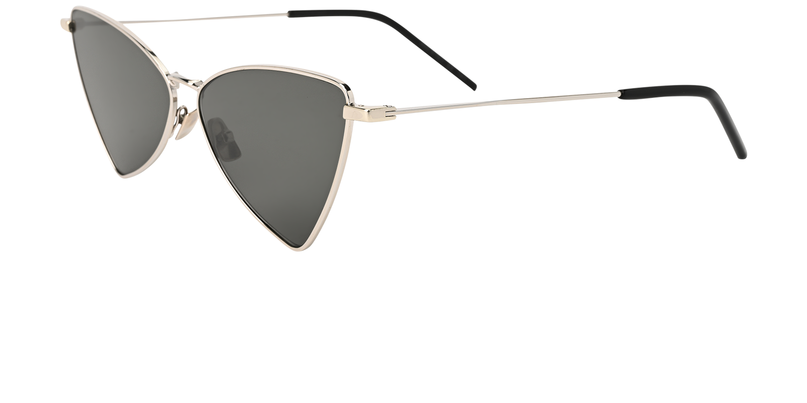 Saint Laurent SL303 Jerry Sunglasses, &pound;120, Accessories, Black/Silver, Bottom view