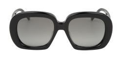 Loewe LW40113U Oversized Sunglasses, Acetate, Black, 2*