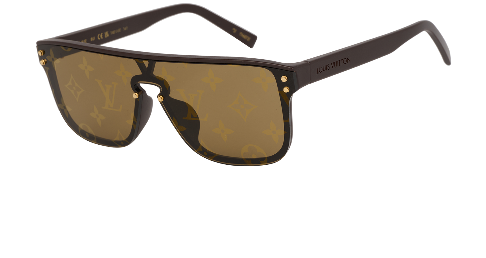 Louis Vuitton Z1485E Waimea Sunglasses, &pound;220, Accessories, Brown, Bottom view