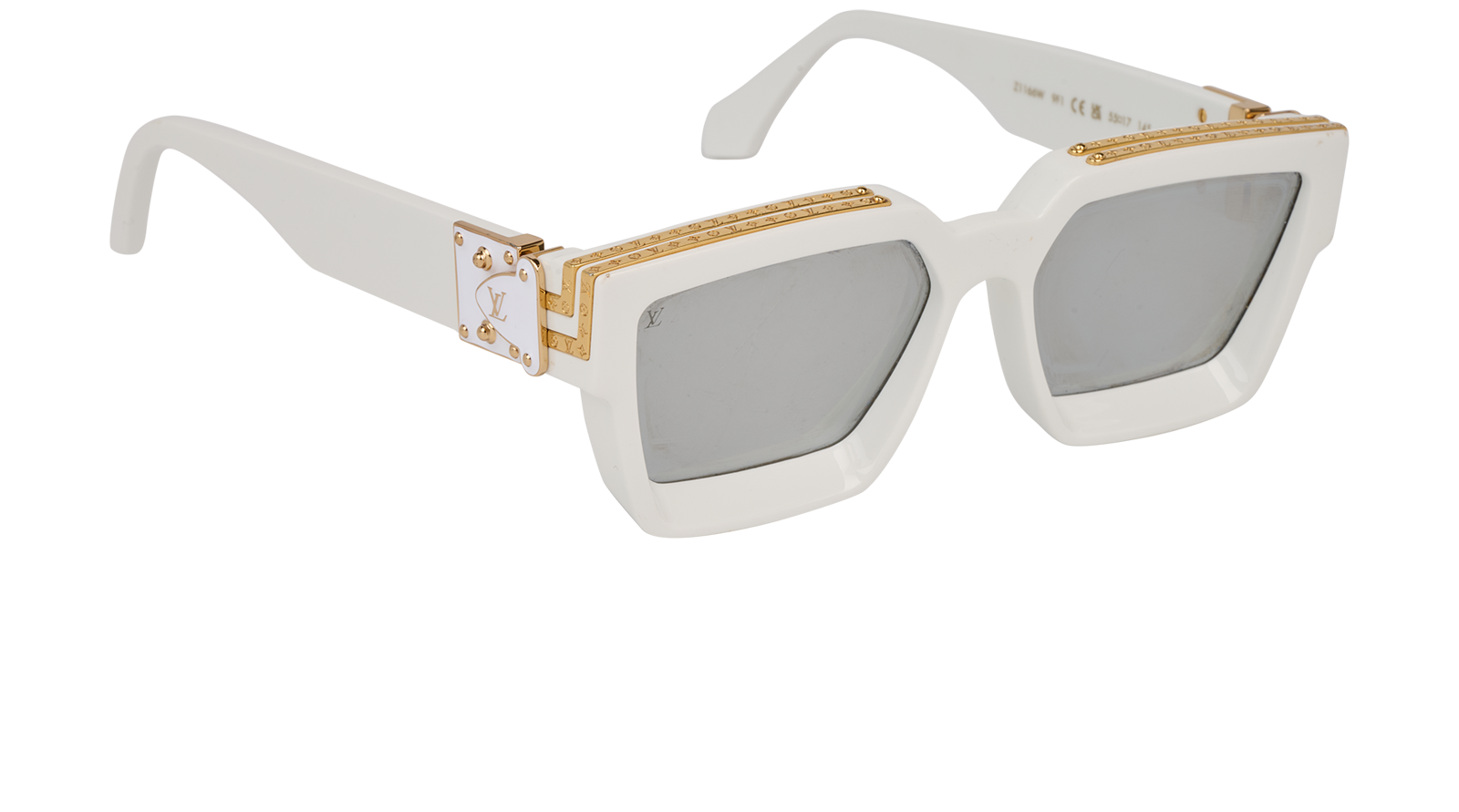 Louis Vuitton 1.1 Millionaires Sunglasses, &pound;350, Accessories, White, Side view