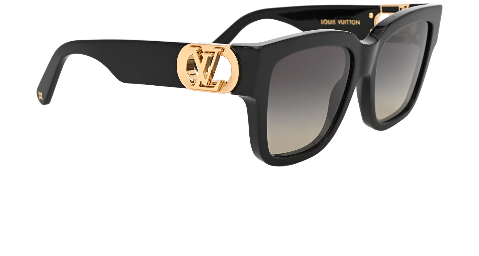Louis Vuitton Z1566W Link PM Square Sunglasses, &pound;295, Accessories, Black, Side view