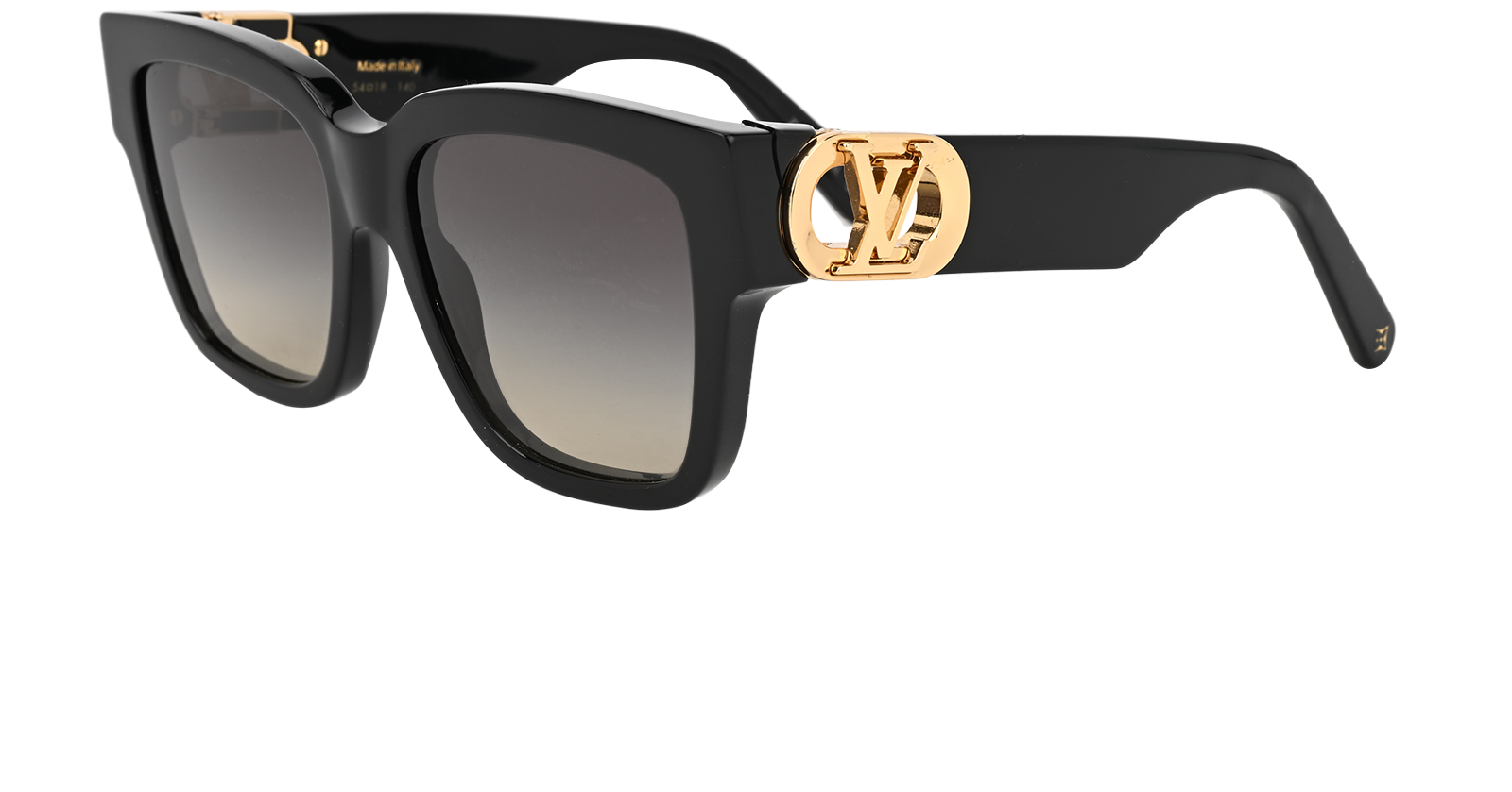 Louis Vuitton Z1566W Link PM Square Sunglasses, &pound;295, Accessories, Black, Bottom view