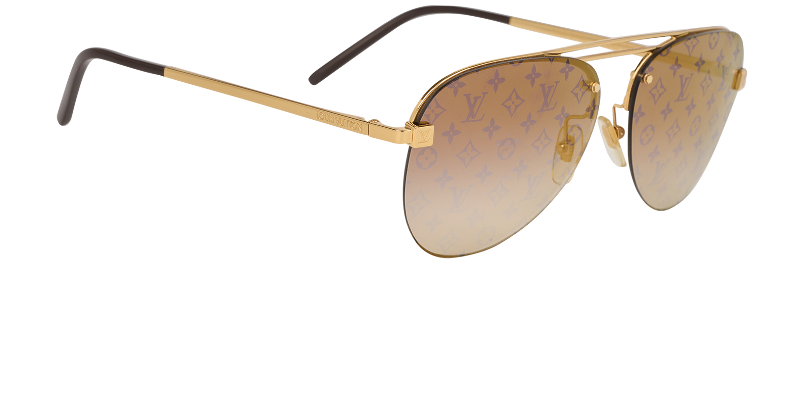 Louis Vuitton Z1020E Clockwise Sunglasses, &pound;295, Accessories, Brown, Side view