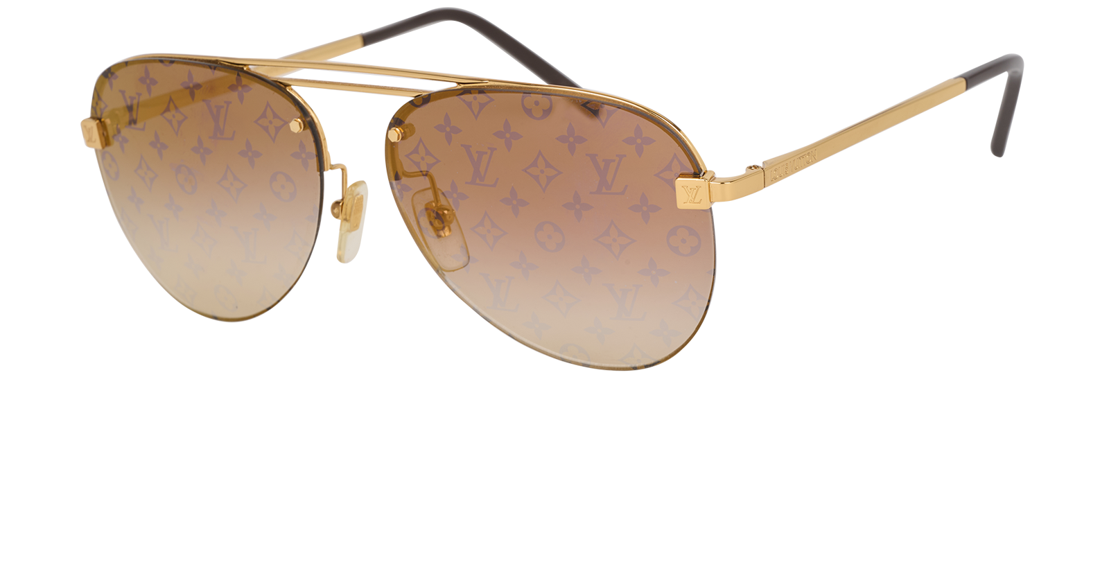 Louis Vuitton Z1020E Clockwise Sunglasses, &pound;295, Accessories, Brown, Bottom view