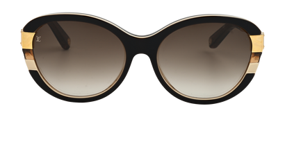 Louis Vuitton Z0487W Round Sunglasses, &pound;170, Accessories, Brown/Gold, Front view