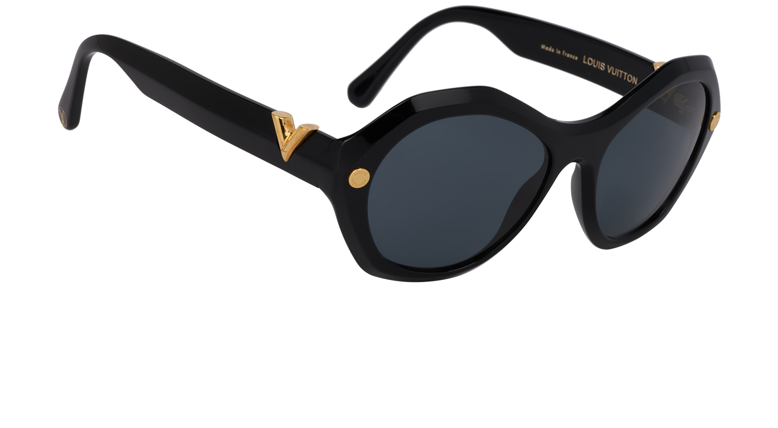 Louis Vuitton Z2368W Hexagonal Sunglasses, &pound;220, Accessories, Black, Side view