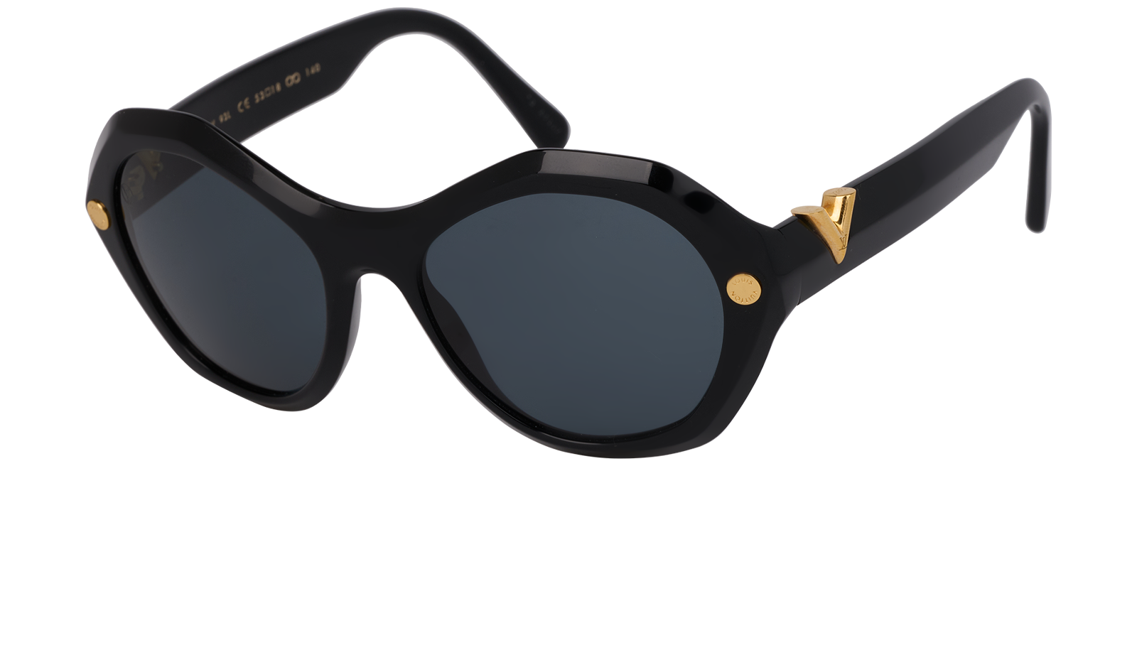 Louis Vuitton Z2368W Hexagonal Sunglasses, &pound;220, Accessories, Black, Bottom view