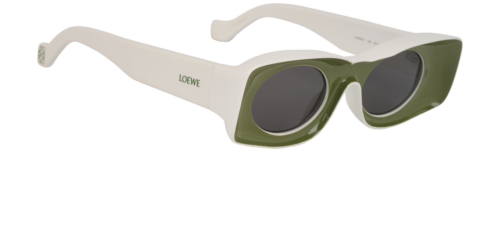Loewe x Paula Ibiza W40033I Sunglasses, &pound;195, Accessories, Green/White, Side view