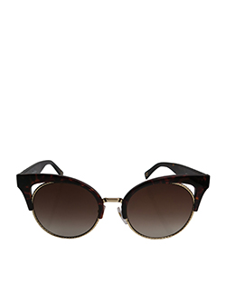 Marc Jacobs Cat Eye 215/S Sunglasses, Plastic/Metal, Black/Gold, 3