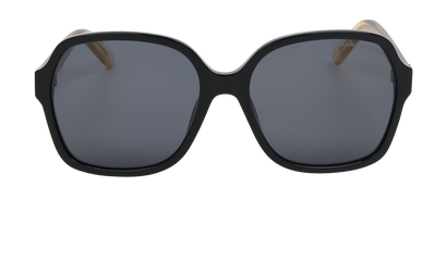 Marc Jacobs MARC 526/S Squared Sunglasses, &pound;60, Accessories, Black/Gold, Front view