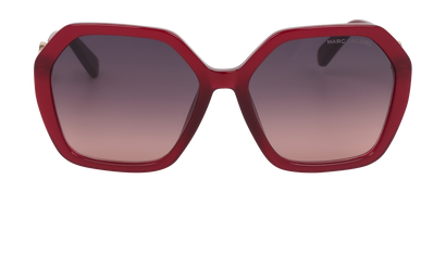 Marc Jacobs Marc 689/S Geometrical Sunglasses, &pound;95, Accessories, Red, Front view