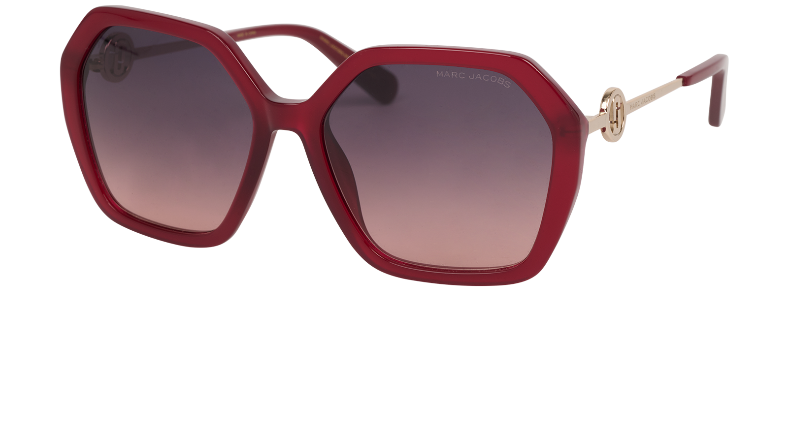 Marc Jacobs Marc 689/S Geometrical Sunglasses, &pound;95, Accessories, Red, Bottom view