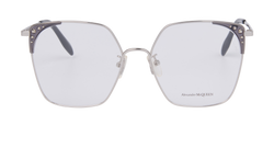 Alexander McQueen AM03120 Glasses, Metal, Silver, 2*