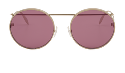 Alexander McQueen AM0137S Edge Sunglasses, Metal, Silver/Purple, 3*