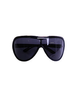 Shield Style Sunglasses, Plastic, Black, M, Case, SMU18G